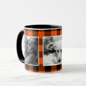 Aangepast Sinaasappel fotobufferpatroon met foto's Mok (Voorkant links)