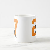 Aangepast Sinaasappel Hockey Player Number Koffiemok (Center)