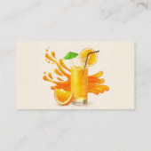 Aangepast Sinaasappel Juice of Food Cart Visitekaartje (Achterkant)