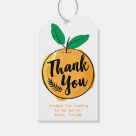 Aangepast Sinaasappel snijdsel - Hartelijk dank vo Cadeaulabel