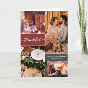 Aangepast Sinaasappel voor fotocollage verbrand Bedankkaart