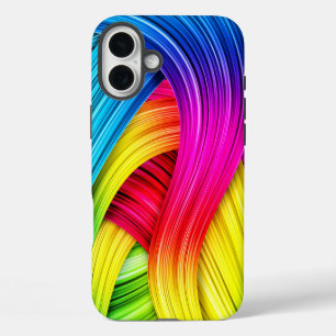 Aangepast sjabloon Abstract golfpatroon iPhone 16 Plus Hoesje