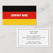 Aangepast sjabloon voor de Duitse vlag Visitekaartje (Voorkant / Achterkant)