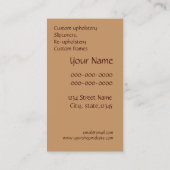 Aangepast sjabloon voor een creditcard voor uphols visitekaartje (Achterkant)