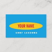 Aangepast sjabloon voor zakelijke surf-instructeur visitekaartje (Voorkant)