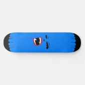 Aangepast skateboard met blauwe voet (Horizontaal)