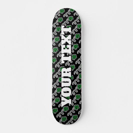 Aangepast skateboard met Lucky clover (Voorkant)