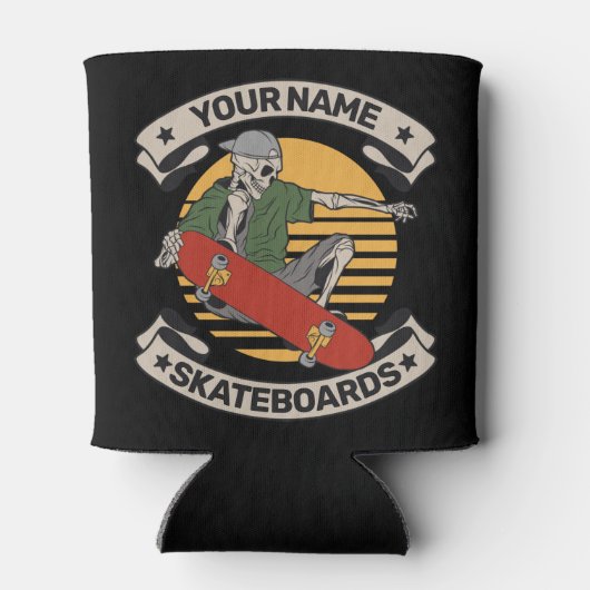 Aangepast skateboard nose Grab Skeleton Skater Blikjeskoeler (Achterkant)