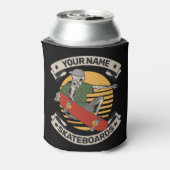 Aangepast skateboard nose Grab Skeleton Skater Blikjeskoeler (Blikje Achterkant)