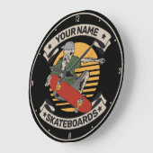 Aangepast skateboard nose Grab Skeleton Skater Grote Klok (Hoek)