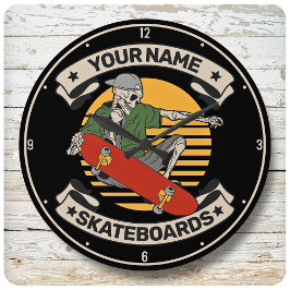 Aangepast skateboard nose Grab Skeleton Skater Grote Klok