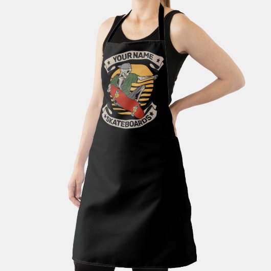 Aangepast skateboard nose Grab Skeleton Skater Schort (Insitu)