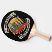 Aangepast skateboard nose Grab Skeleton Skater Tafeltennisbatje (Zijkant)