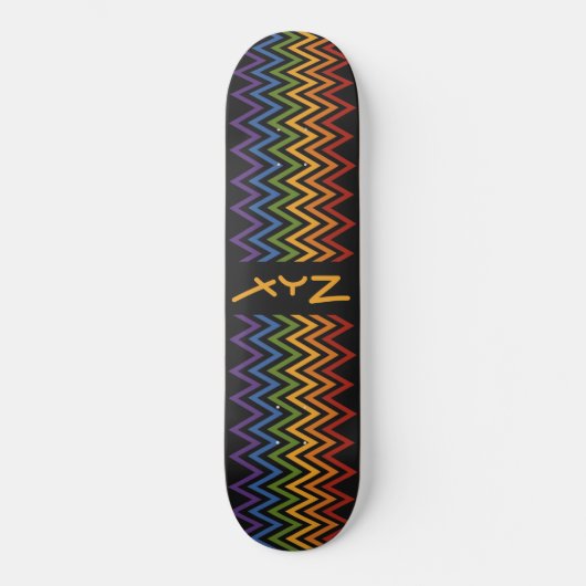 Aangepast skateboard van Rainbow Chevron Pattern (Voorkant)