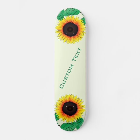 Aangepast skateboard voor tekst en kleuren met zon (Voorkant)