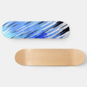 Aangepast skateboardeffect Blauw zwart wit Persoonlijk Skateboard (Horizontaal)
