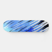 Aangepast skateboardeffect Blauw zwart wit Persoonlijk Skateboard (Horizontaal)