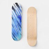 Aangepast skateboardeffect Blauw zwart wit Persoonlijk Skateboard (Voorkant)