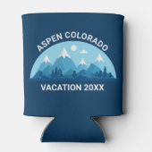 Aangepast skigebied Colorado City Name Blue Mounta Blikjeskoeler (Achterkant)