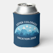 Aangepast skigebied Colorado City Name Blue Mounta Blikjeskoeler (Blikje Achterkant)