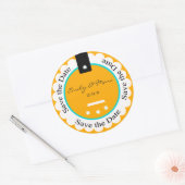 Aangepast Sla de Datum Ronde Stickers op (Envelop)