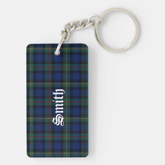 Aangepast Sleutelhanger Clan Smith Tartan Pset (achterkant)