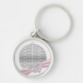 Aangepast Sleutelhanger pastel roze lint (Voorkant)