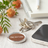 Aangepast Sleutelhanger tekst Cadeaubon Modern Bri (Zijkant)