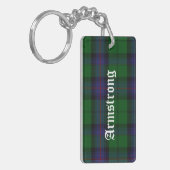 Aangepast Sleutelhanger voor Clan Armstrong Tartan (Voorkant Links)