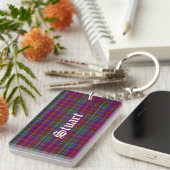 Aangepast Sleutelhanger voor Clan Stuart Tartan (Voorkant Rechts)
