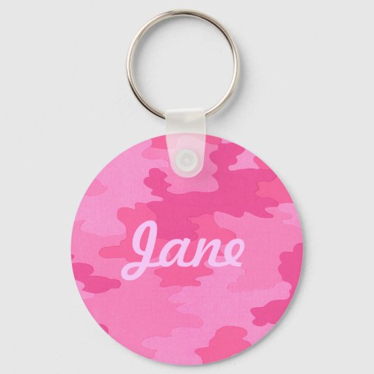 Aangepast Sleutelhanger voor helder roze Camouflag (Voorkant)