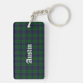 Aangepast Sleutelhanger voor kalksteen in Tartan (achterkant)
