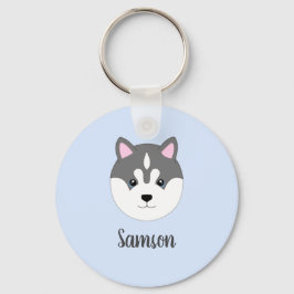 Aangepast Sleutelhanger voor siberiaanse Husky Dog