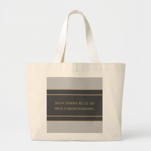 Aangepast SLP-tas (spraaktaalpatholoog) Grote Tote Bag (Voorkant)