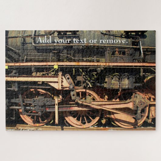 Aangepast, sluiting van stoomspoorwielen en zuigen legpuzzel (Horizontaal)