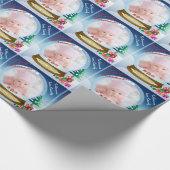 Aangepast sneeuwfotopapier met kerstcadeautjes voo cadeaupapier (Hoek)