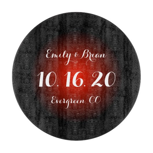 Aangepast snijdbord voor rode zwarte tassen snijplank (Voorkant)