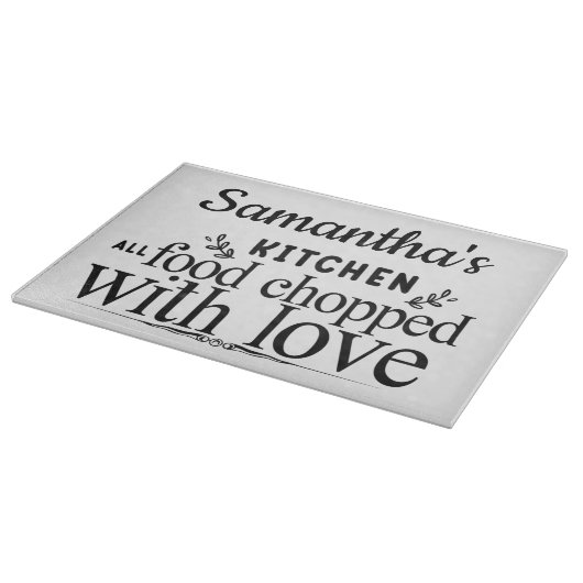 Aangepast snijvlak glas snijplank (Hoek)