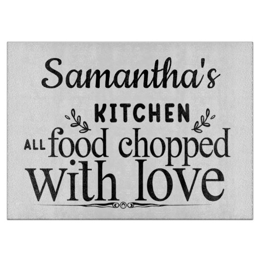 Aangepast snijvlak glas snijplank (Voorkant)