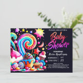 Aangepast Snoep Baby shower Kaart (Staand voorkant)