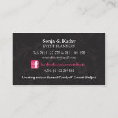 Aangepast Snoep en dessert Buffet Visitekaartje (Achterkant)