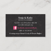 Aangepast Snoep en dessert Buffet Visitekaartje (Achterkant)