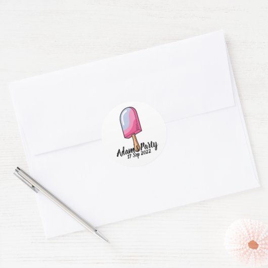 Aangepast snoep ronde sticker (Envelop)