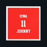 Aangepast Snoep voor sport Apple Red Paper Napkins Servet<br><div class="desc">SportJersey Team Name Player Player Number Style Party of Napkins Snoep Apple Red Sports Your own - Sports Custom Keepomwille Sports Thema Gift Idee voor spelers,  touringcars,  theammaten en sportventilatoren van alle leeftijden</div>