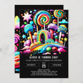 Aangepast Snoep Wonderland Verjaardag Kaart (Voorkant / Achterkant)