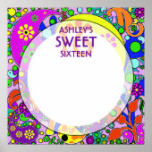 Aangepast snoepje 16 Birthday Party Keepomwille Au Poster (Voorkant)