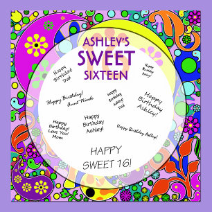 Aangepast snoepje 16 Birthday Party Keepomwille Au Poster
