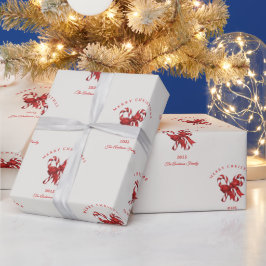 Aangepast snoepriet Kerst rood cadeau Cadeaupapier