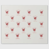 Aangepast snoepriet Kerst rood cadeau Cadeaupapier (Vlak)