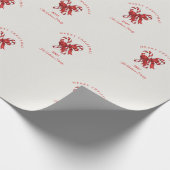 Aangepast snoepriet Kerst rood cadeau Cadeaupapier (Hoek)